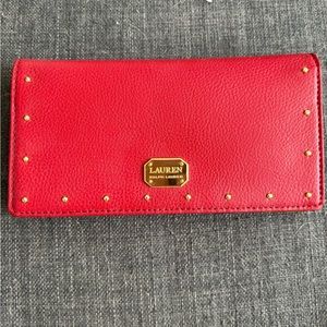 Lauren Ralph Lauren red leather wallet